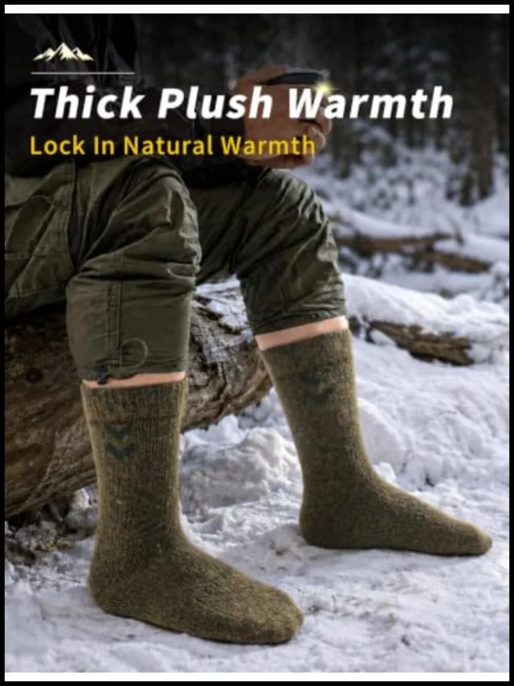 Soft Fuzzy Alpaca Merino Wool Crew Socks for Men Women Thermal Hiking Hunting